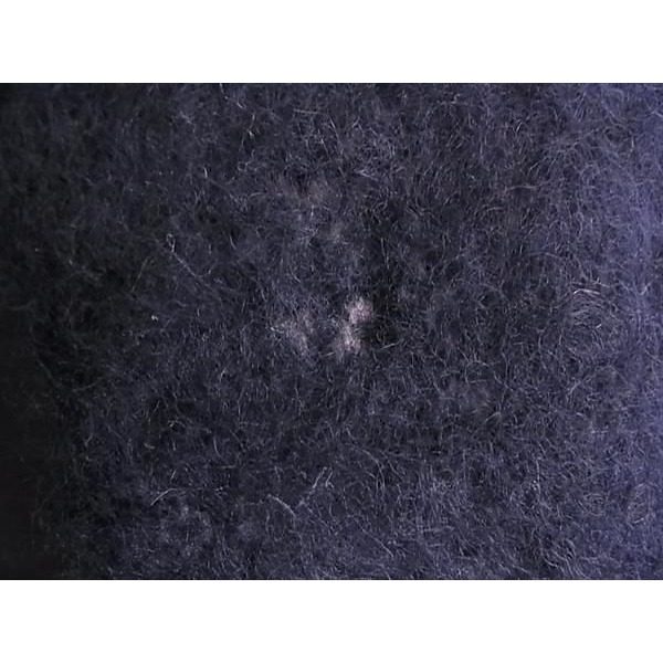 Loewe Anagram Mohair Wool Nylon Fringe Scarf Shawl Gray Blue — view 6
