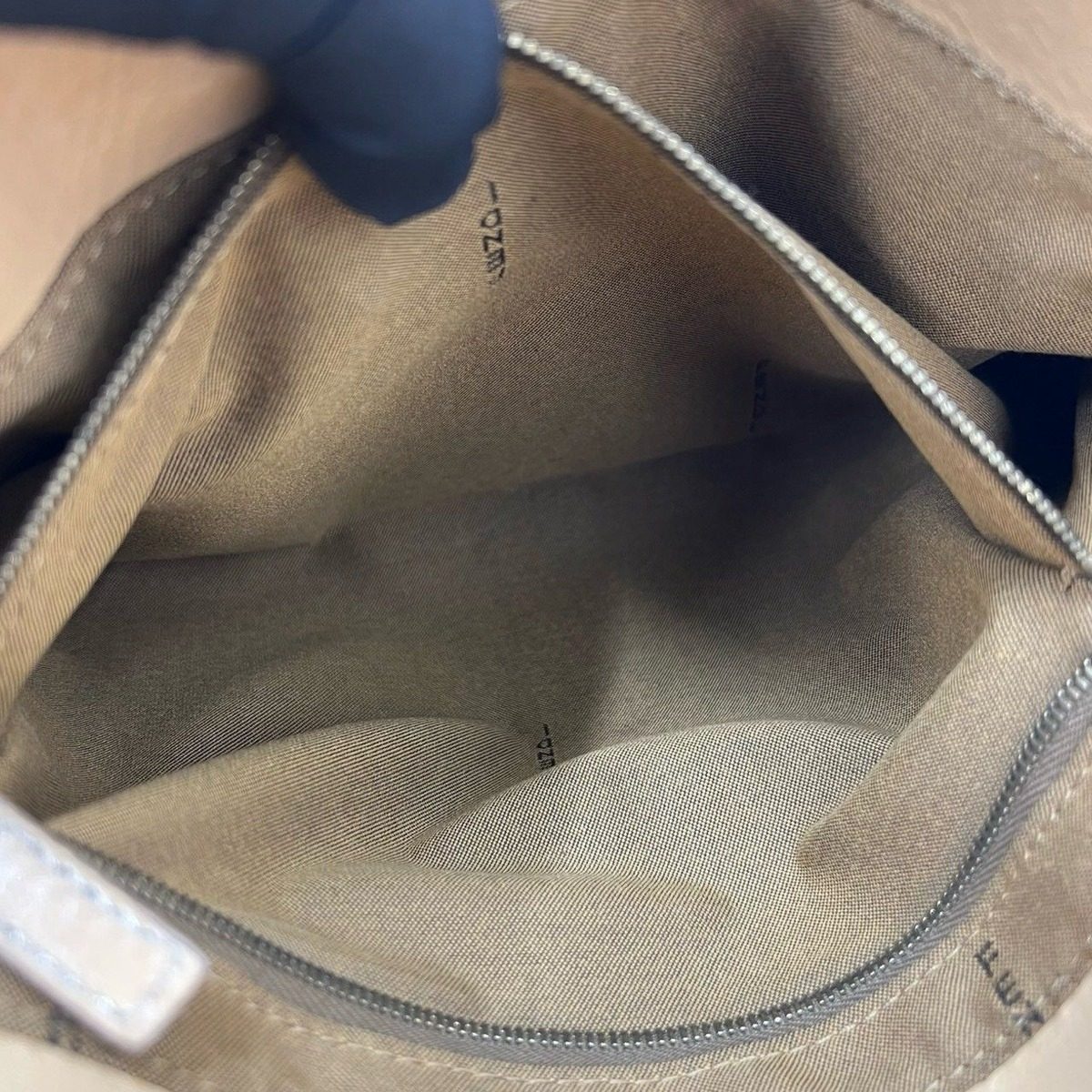 Fendi FF Logo Motif Leather 2-Way Chain Shoulder Bag Tote Beige — view 10