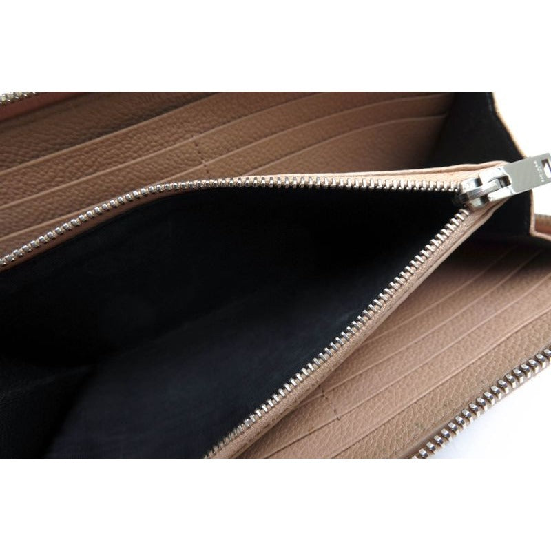 Yves Saint Laurent Long Wallet Women Leather Beige — view 7
