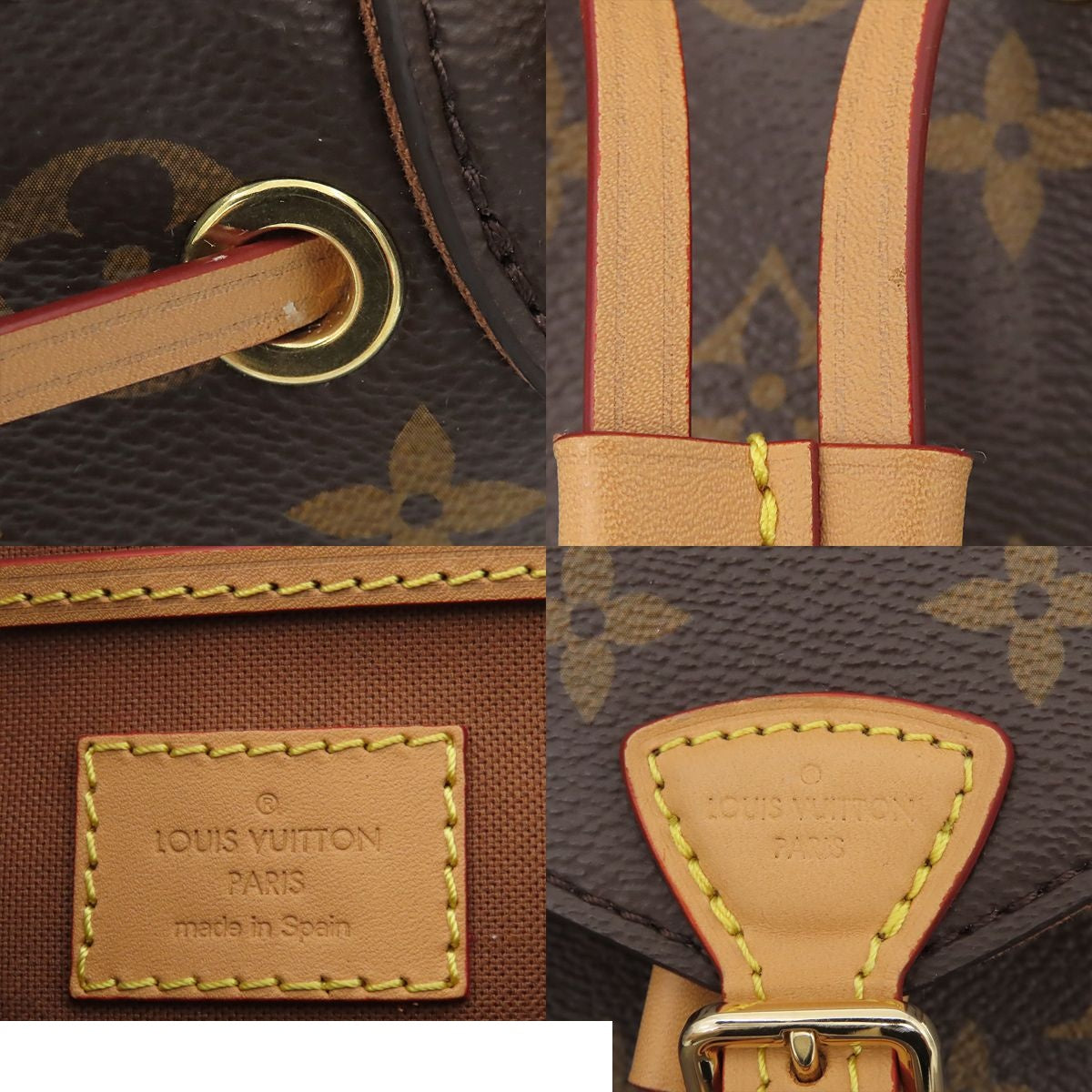 Louis Vuitton Montsouris NM BB Brown Gold Monogram Canvas Backpack — view 8