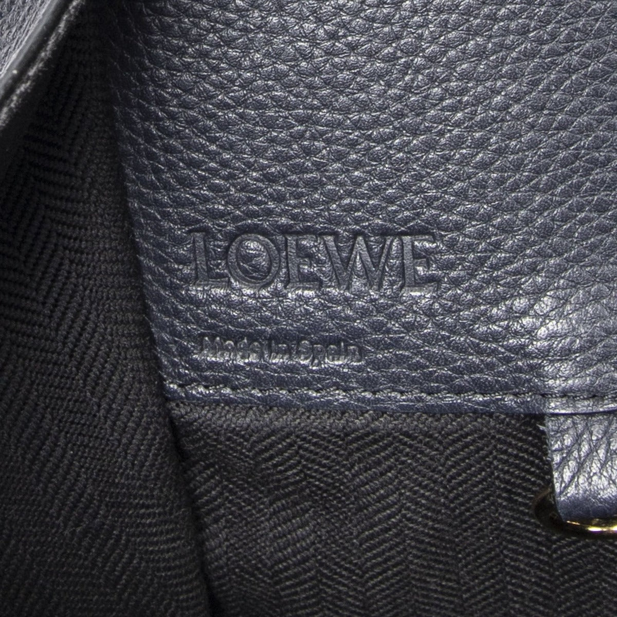 Loewe Small Hammock Navy Grain Calfskin Leather — view 10