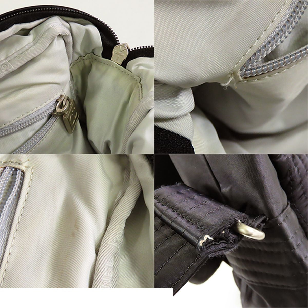 Chanel Sports Line Shoulder Bag Black Silver Nylon — view 8