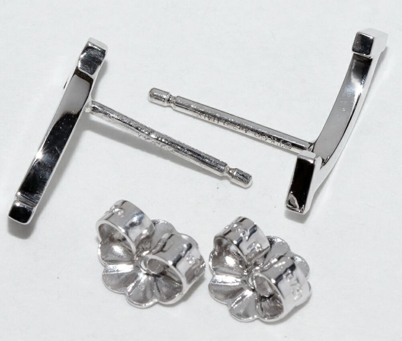 Tiffany & Co Earrings 18K White Gold T-smile
