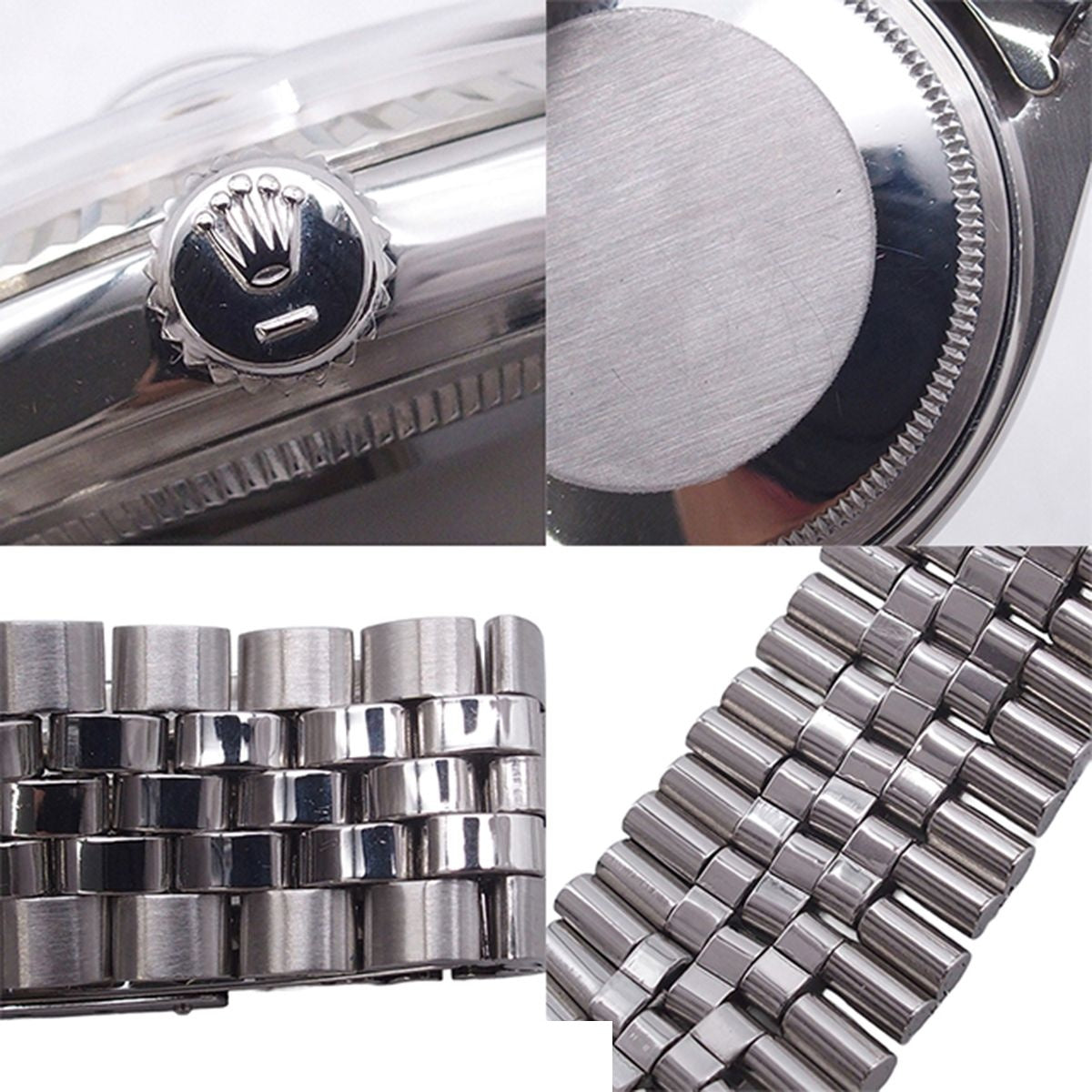 Rolex Datejust Wrapped Jubilee Watch Vintage Silver SS 18K White Gold — view 8