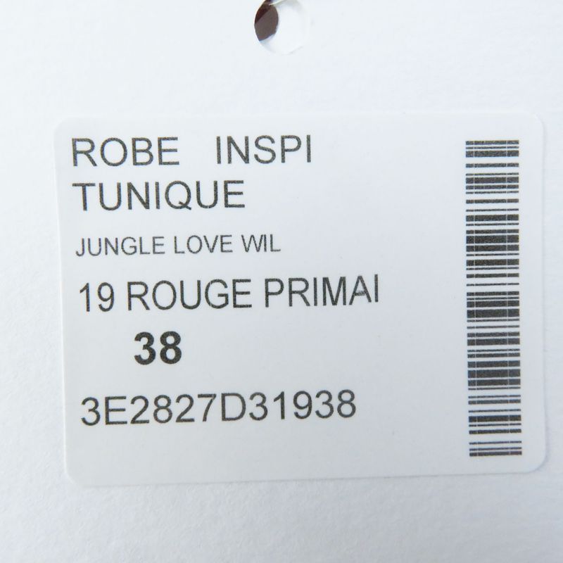 Hermes 3e2827d3 Jungle LOVE Jungle Love Silk Tunic/dress Red 38 Made In Italy