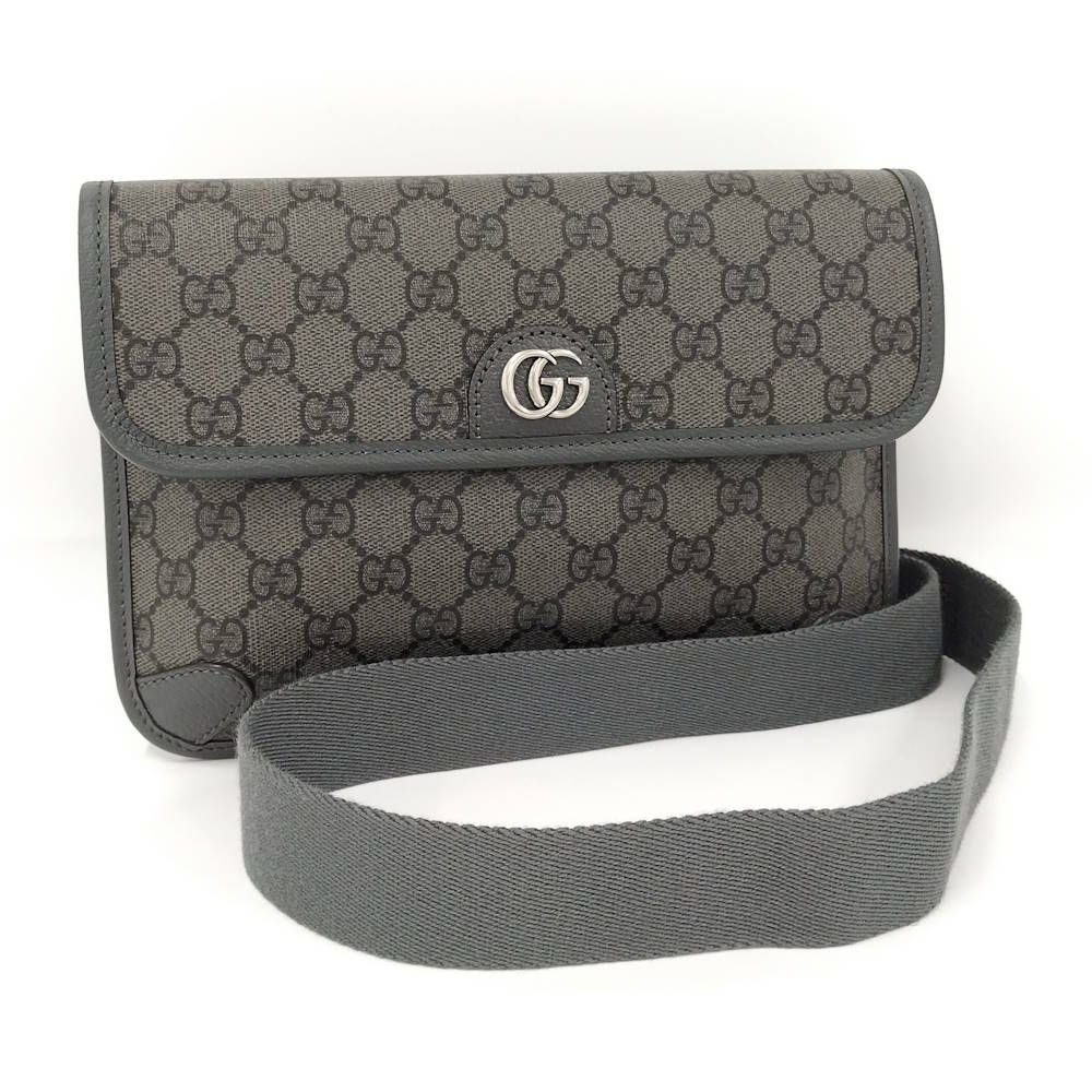 Gucci Belt Bag Ophidia GG Leather Gray
