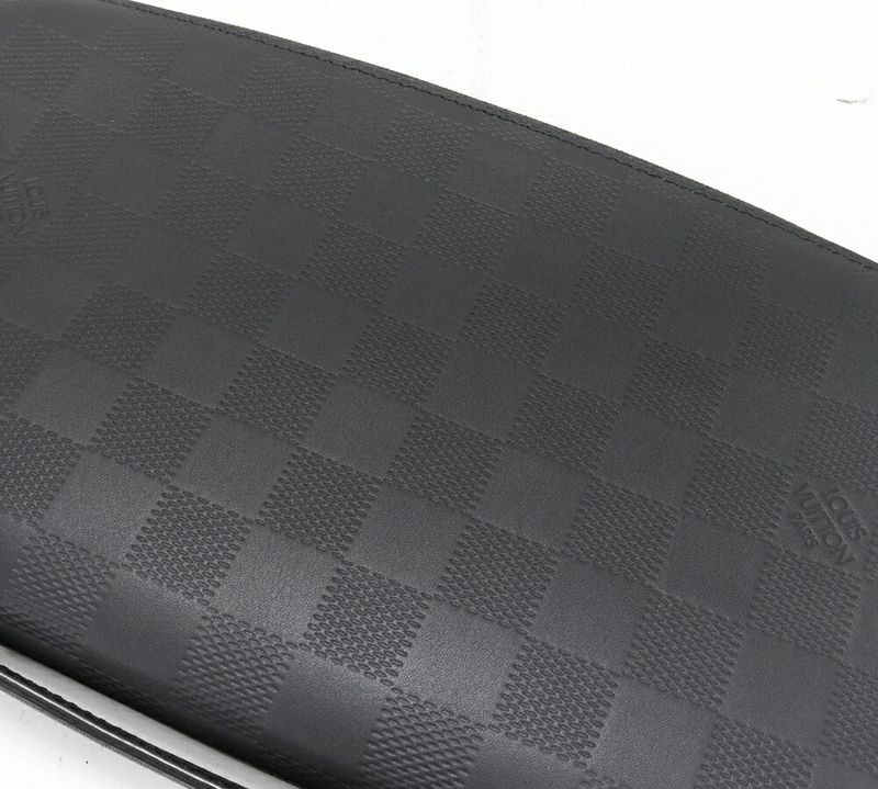 Louis Vuitton Round Zipper Long Wallet With Change Pocket Clutch Bag Damier