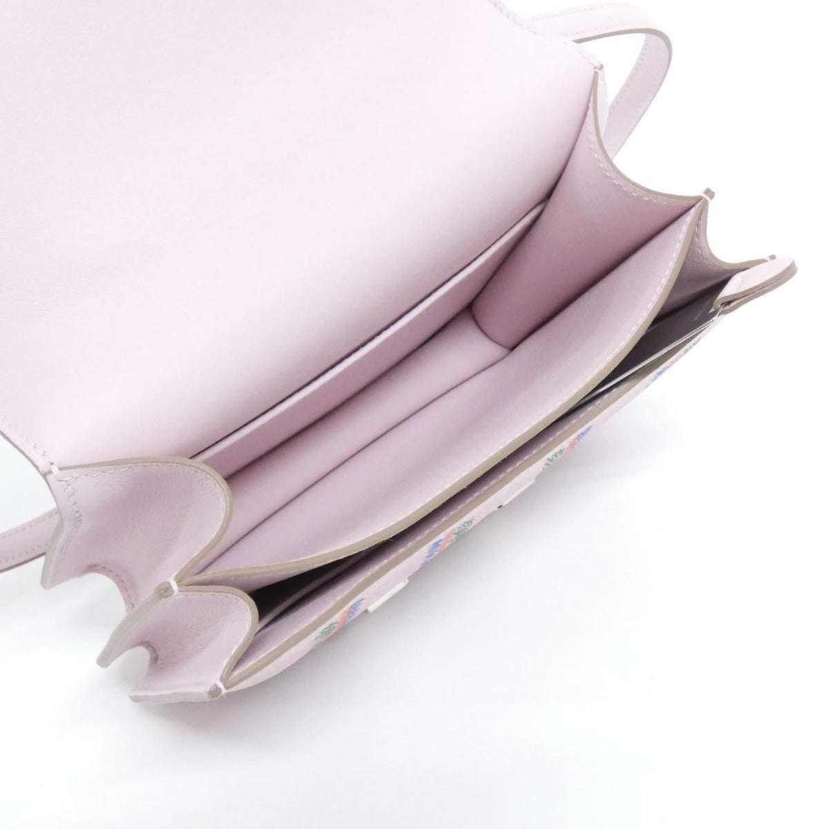 Hermes Tartan Constance 3 Mini Shoulder Bag Mauve Pale — view 5