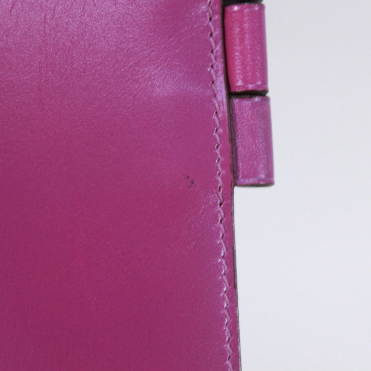 Hermes Agenda GM Notebook Cover Box Calf Purple Wallet Silver — view 8