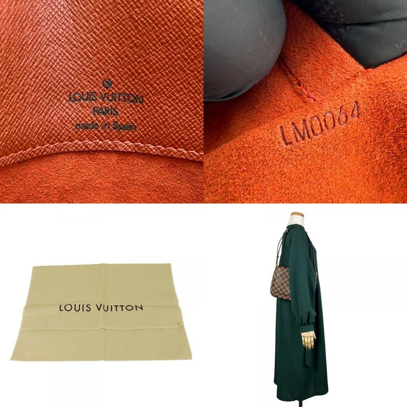 Louis Vuitton Shoulder Bag Musette Tango N51255 Damier Canvas Ebène Brown Gold