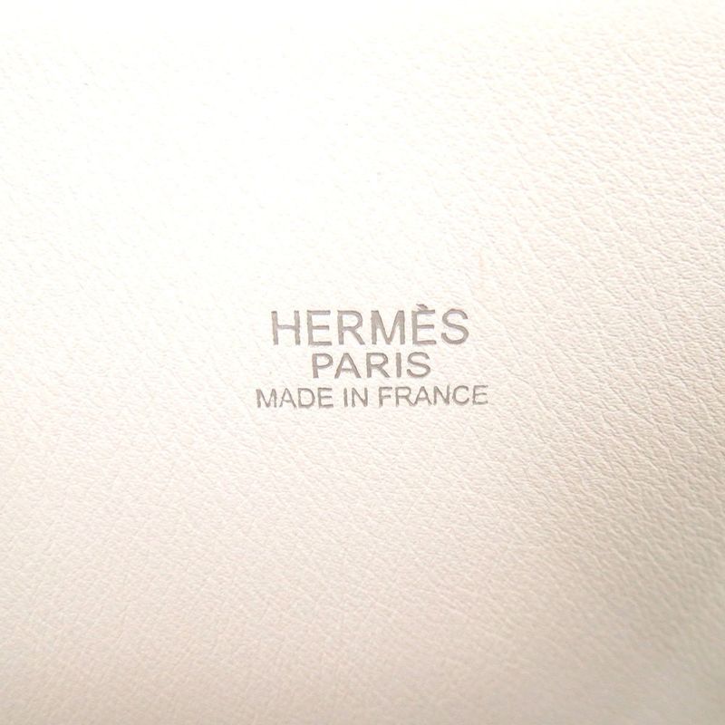 Hermes Bolide 37 Toile Gibesieres Vorsluft Khaki White □K Engraved Handbag 1537