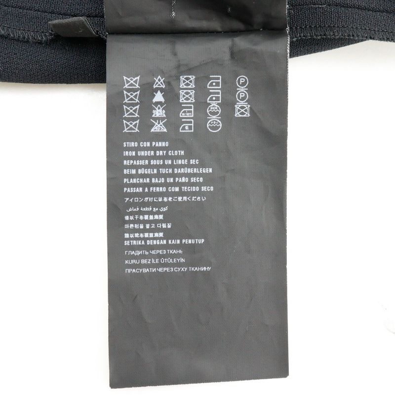 Prada Backhole Short Sleeve Rayon Black Women's Dress