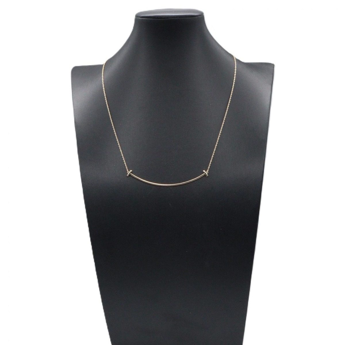 Tiffany & Co Necklace T Smile Large 40.5 18k Pink Gold — view 5