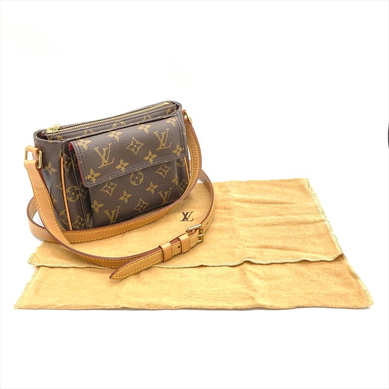 Louis Vuitton Viva Cité PM Shoulder Bag Monogram Canvas M51165 Brown Gold