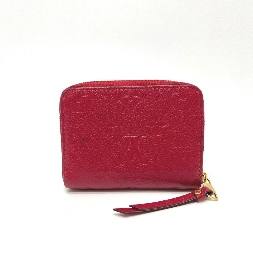 Louis Vuitton Coin Case Zippy Purse Monogram Empreinte Leather Red