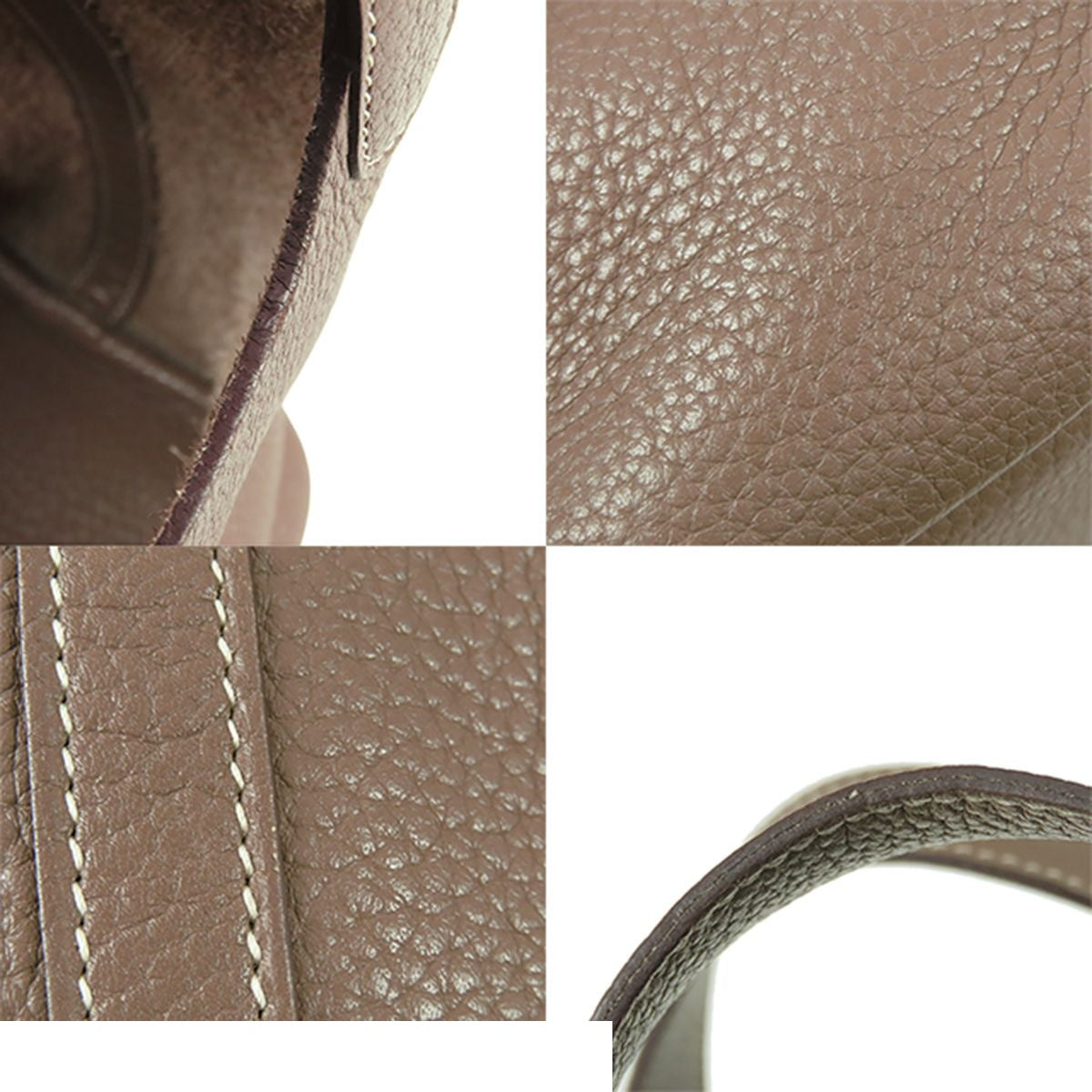 Hermes Picotin Lock PM Etoupe Silver Taurillon Handbag — view 8