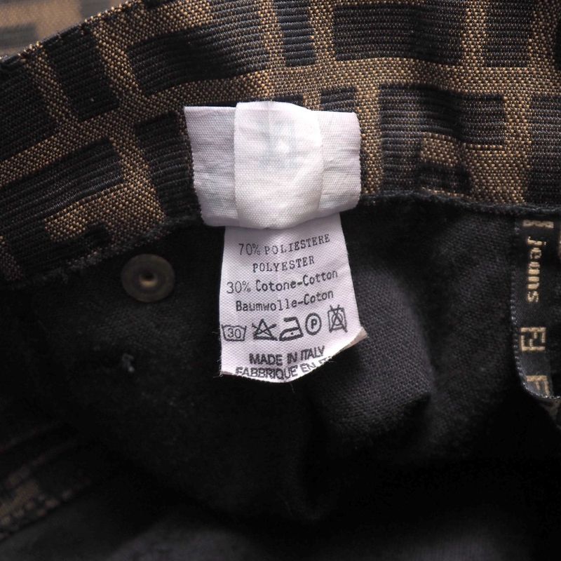 Fendi Mini Skirt Size 38 FF Double F Zucca Allover Tight Skirt 20250724 Ra5597