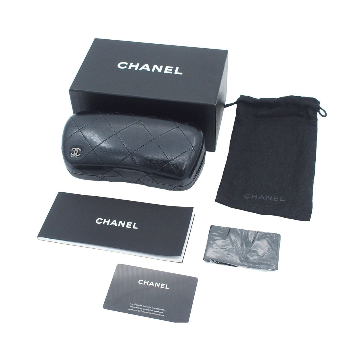 Chanel Sunglasses Black Acetate CC Logo Eyewear — view 8