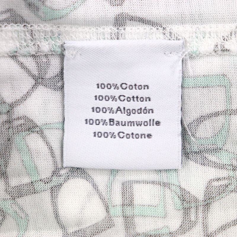 Hermes 100% Cotton Chaine D'ancre Print Crew Neck Short Sleeve Short Sleeve