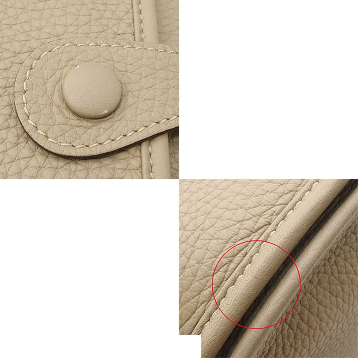 Hermes Evelyne 3 PM Sage Silver Taurillon Clemence Shoulder Bag — view 8