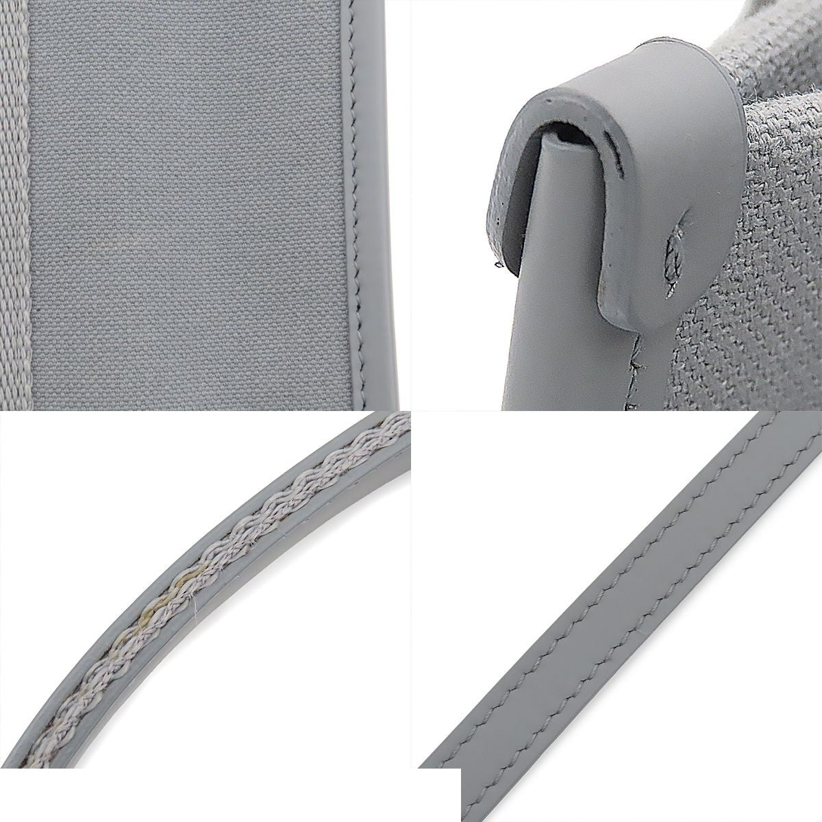 Balenciaga Small Tote Gray Canvas Leather 2-Way Shoulder Bag — view 8