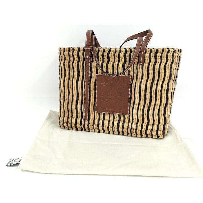 Loewe Square Tote Bag Anagram Straw — view 10