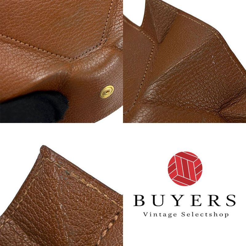 Hermescoin Case Coin Pursele Van Cattle□f Engraveddouble Facedouble Sided