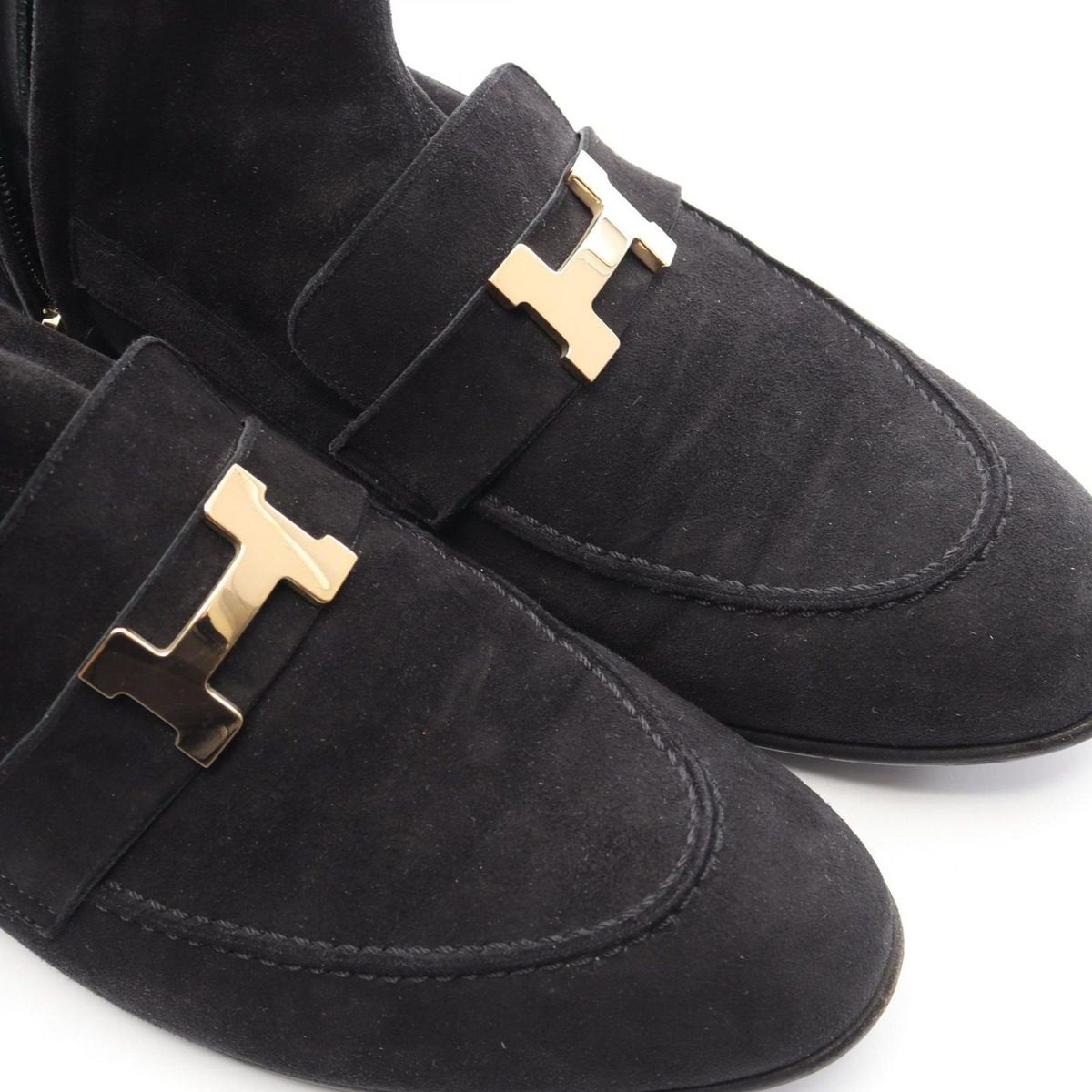 Hermes Boots Saint Honore Constance Short Suede — view 10