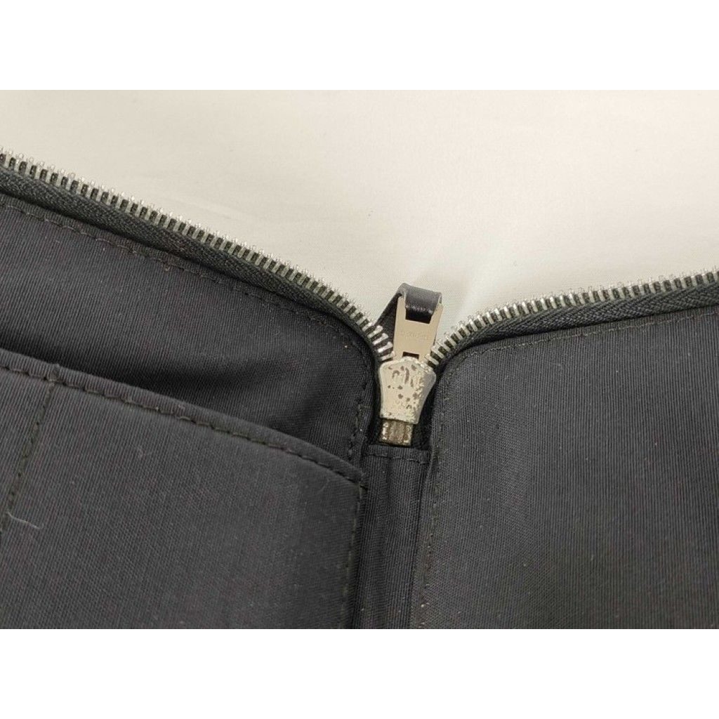 Hermes Wallet Her Line Pass GM Gray Canvas Silver — view 10