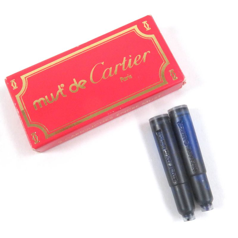 Cartier Vintage Panther Nib 18K F Nib Must De Cartier Capped Fountain Pen Gold