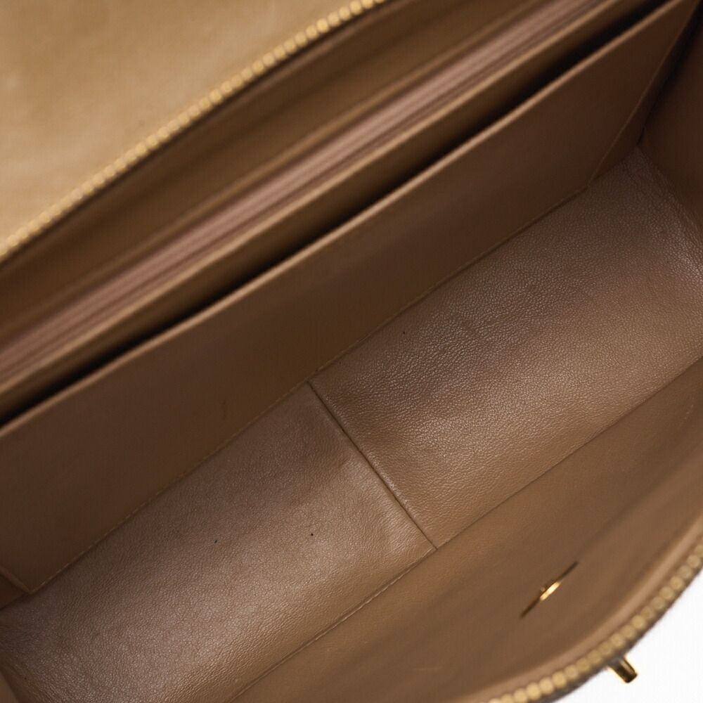 Chanel Shoulder Bag Backpack Bag Lambskin Matelasse Turnlock Beige With Gold