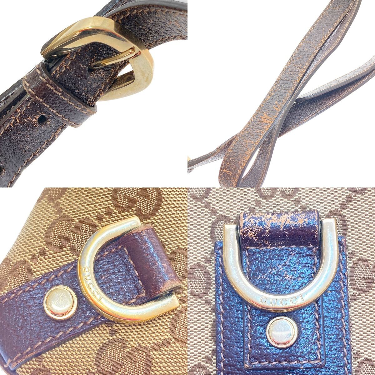 Gucci Shoulder Bag GG Canvas 131326 Brown