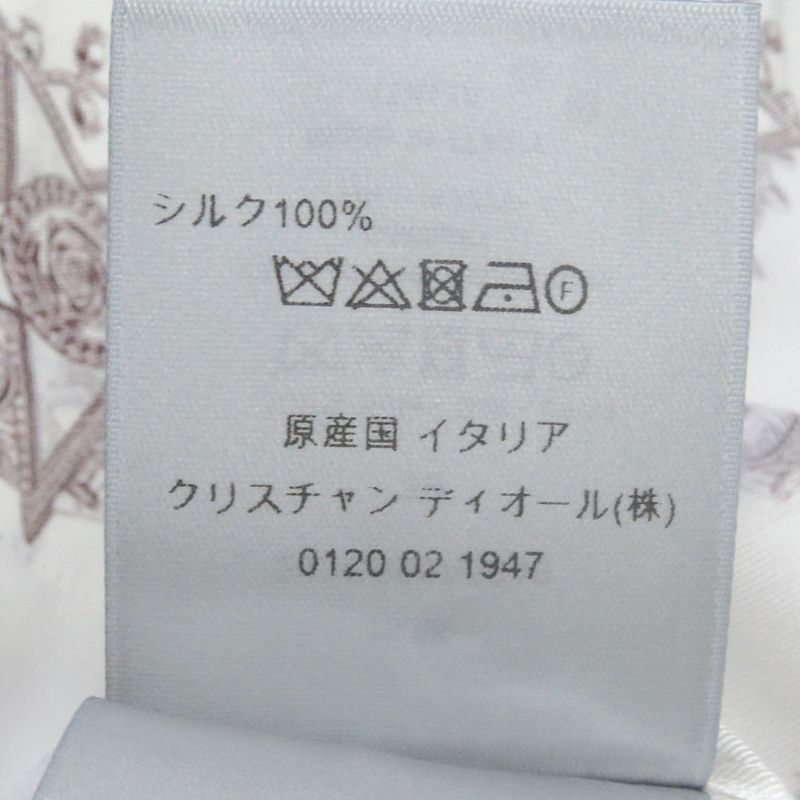 DIOR Homme 243c556a5649 100% Silk CD Etoile Total Short Sleeve Shirt White 39