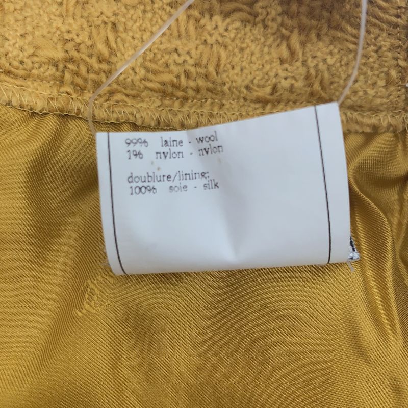 Chanel Coco Mark Tweed Skirt P5918v04417 Yellow Size 42