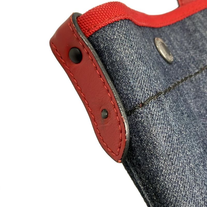 Prada Tote Bag - Navy And Red Leather