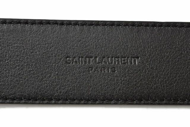 Saint Laurent Belt Men's Saint Laurent Stack Loop Smoo Scuff Zar Black 483197