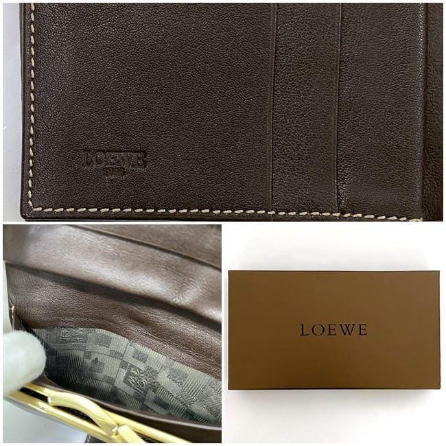 Loewe Fold Wallet Brown Beige