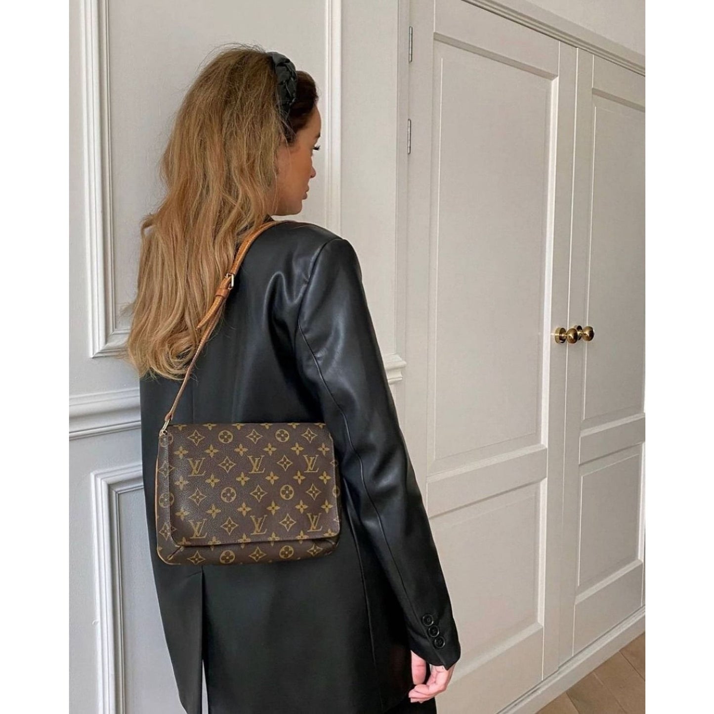 Louis Vuitton Monogram Musette Tango Crossbody Shoulder Bag Brown Tan
