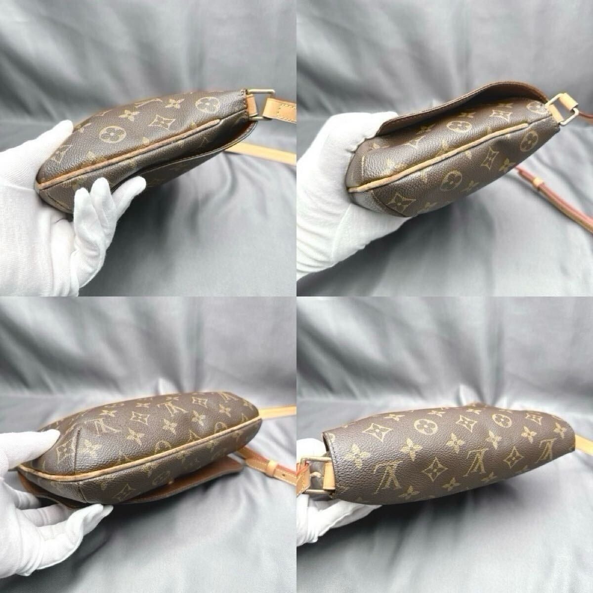 Louis Vuitton Monogram Musette Tango Crossbody Shoulder Bag Brown Tan