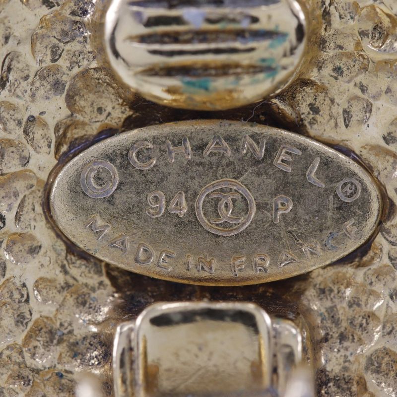 Chanel Coco Mark Vintage Gold Plated 94P Ladies 25.6g Earring