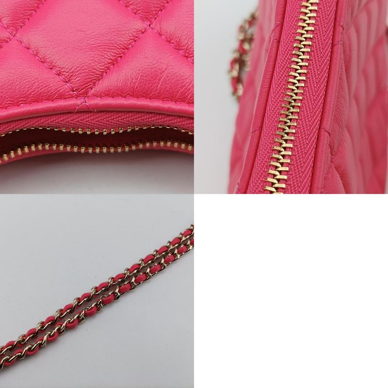 Chanel Around Hobo Matelasse Rose Red Lambskin As3917 Kjhnlje7