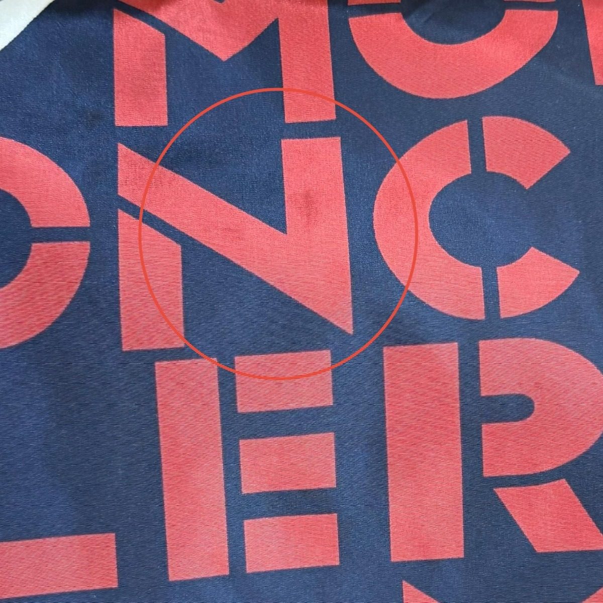 Moncler Genius 2 Pantalone Sportivo All Logo Print Pants with Patch Navy Red — view 9