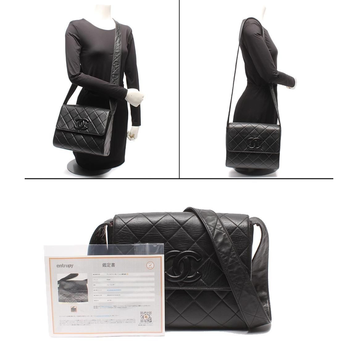 Chanel Shoulder Bag Crossbody Bag Quilted Lambskin Single Flap Gold — view 10