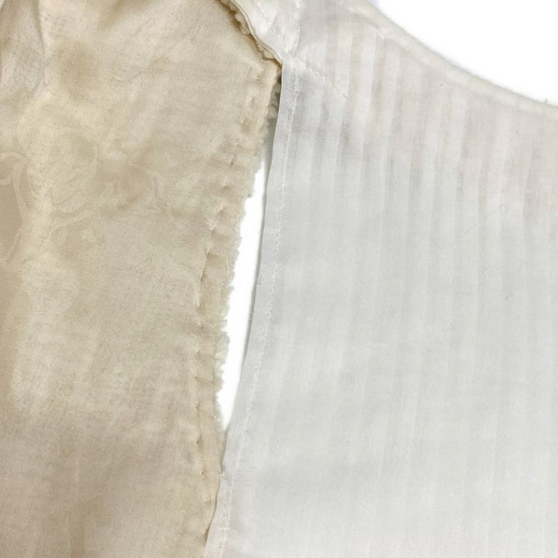 Chanel Dress Size 38 M Women - P43891 Ivory White And Silver Long Sleeves Knee