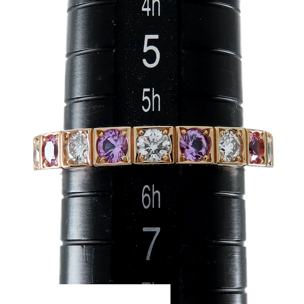 Cartier Lanieres Ring Pink Gold 18k Diamond Sapphire — view 8