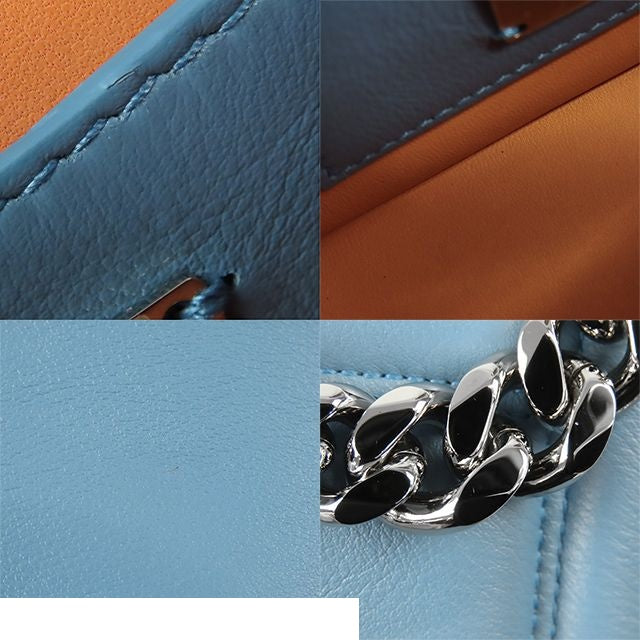 Bvlgari Serpenti Cabochon Blue Leather 2-Way Shoulder Bag — view 8