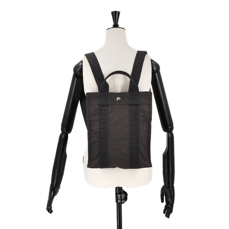 Hermes Her Line Sac Ad PM Backpack Sac Backpack Canvas Gray Her Line Ad PM