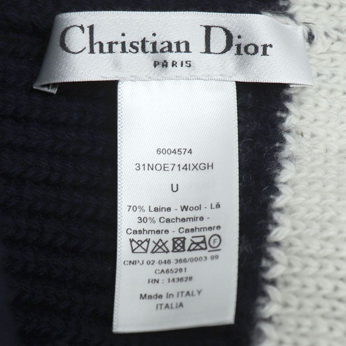DIOR Logo Knit Cap Knit Cap Navy 31noe714ixgh Unisex Preowned