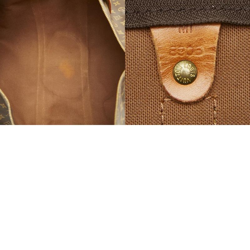 Louis Vuitton Monogram Keepall 55 Boston Bag Travel Bag M41424 Brown PVC