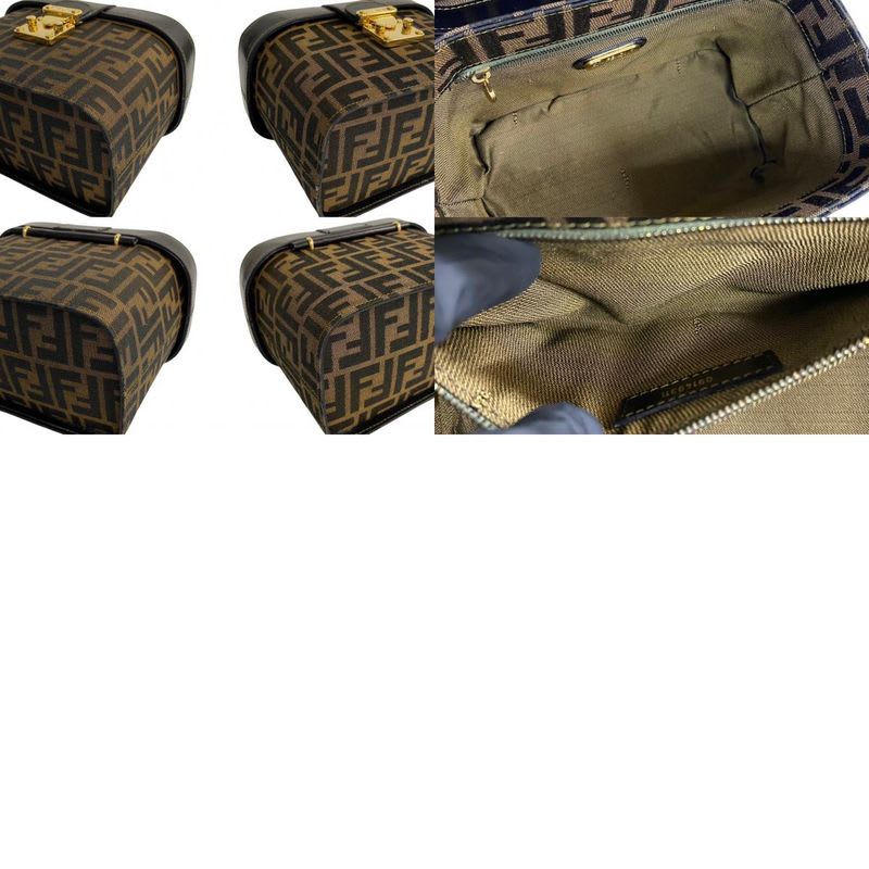 Fendi Zucca Pattern Logo Leather Canvas 2-Way